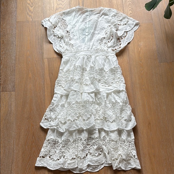 FARM Rio Richelier Midi Dress in White - Picture 4 of 6